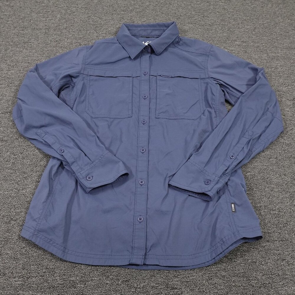 REI Sahara Long-Sleeve Shirt Blue Small